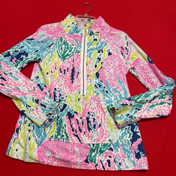 Lilly Pulitzer Let’s Cha Cha Popover Sweatshirt Size Small - Picture 1 of 9